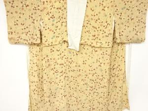 アンティーク　錦紗枝花に梅模様長襦袢